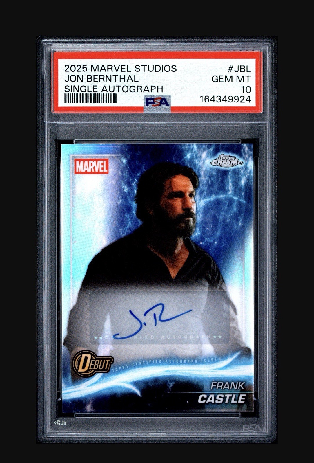 Topps 2025 Marvel Studios Chrome PSA 10 Jon Bernthal Frank Castle Auto AA-JBL
