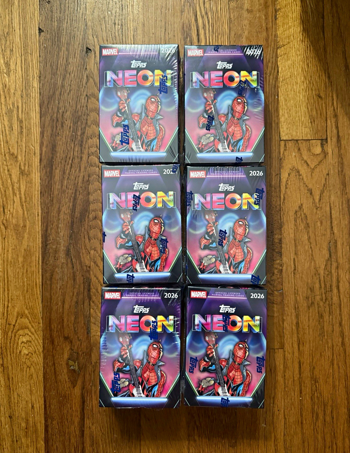 LOT OF 6 - 2026 TOPPS NEON MARVEL VALUE BLASTER BOX SEALED NEW IN HAND FAST SHIP