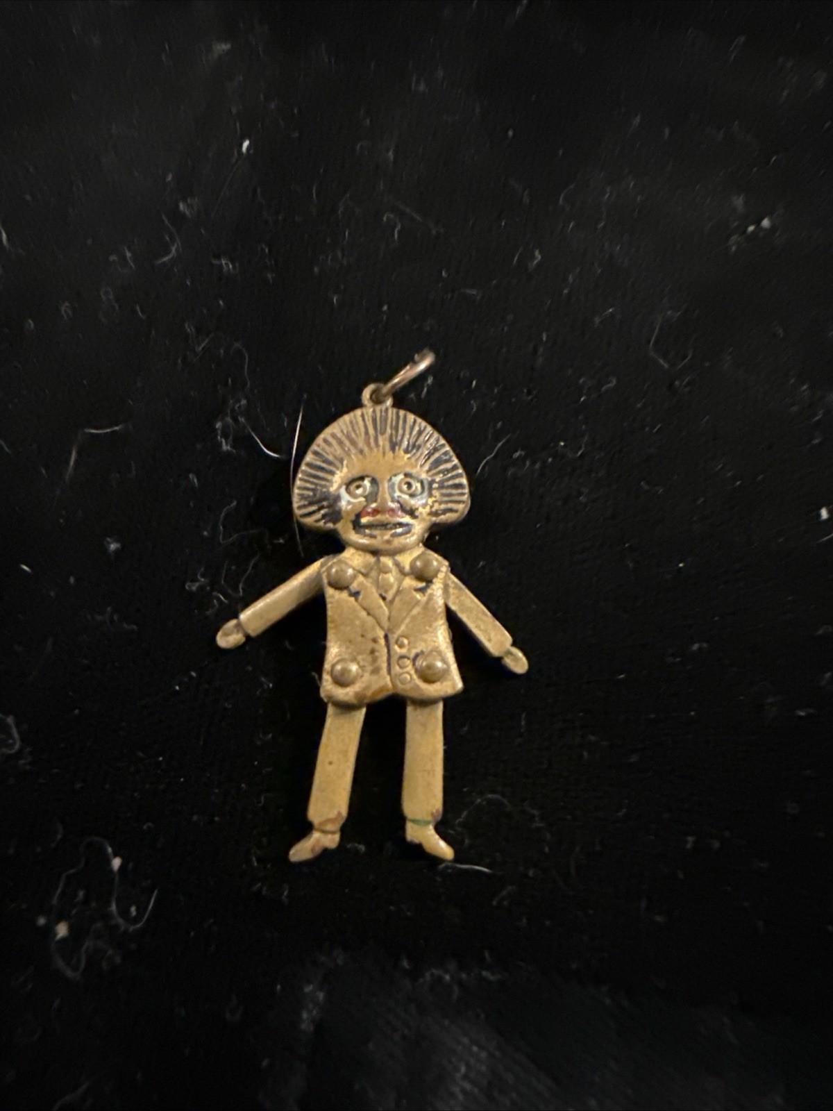 Vintage 1900s Jumping Jack Articulated Moveable Reversible Charm - RARE