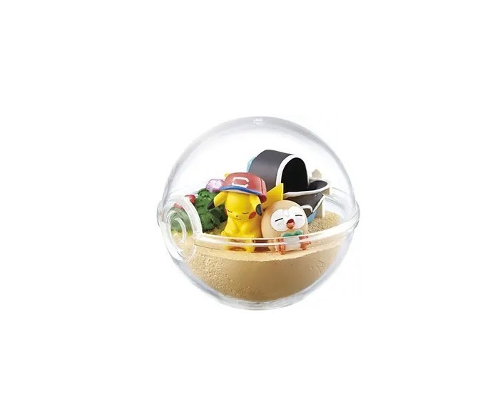 Pokemon Sun & Moon Terrarium Collection EX Alola Region Pikachu & Rowlet Figure