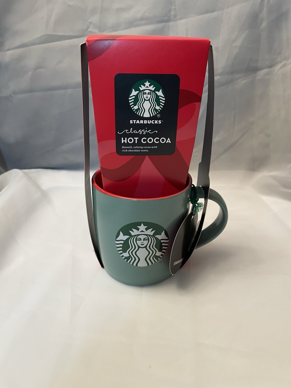 Starbucks Classic Hot Cocoa Ceramic Mug Gift Set — Red / Green Variations NWT