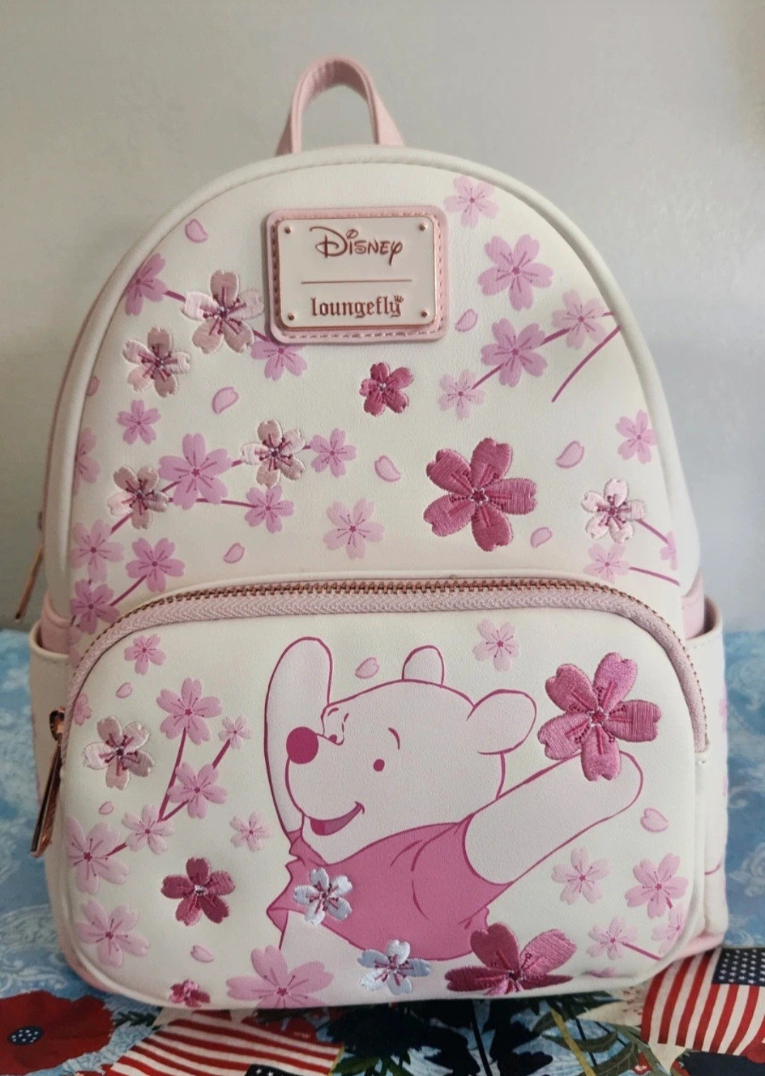 Loungefly Disney Winnie the Pooh Cherry Blossom Mini Backpack NWT