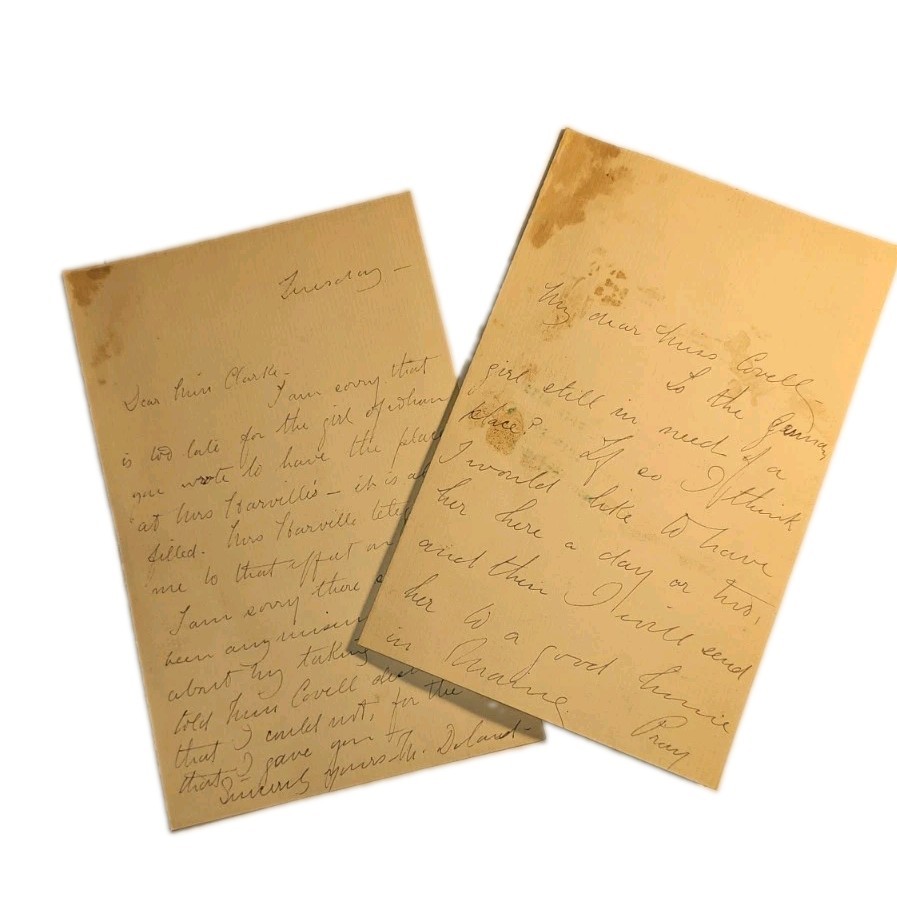 Circa 1880s Margaret Deland ALS Author Social Reformer Charity Placement Letter