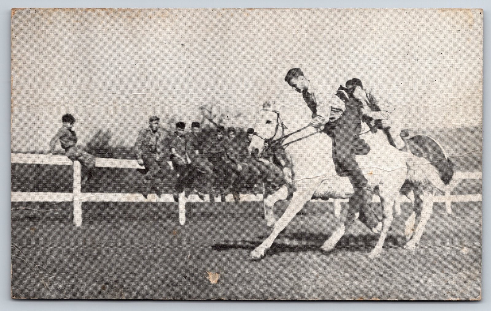 YMCA Camp Boys Horseback Riding Lake Villa Illinois Lake County As-Is Postcard