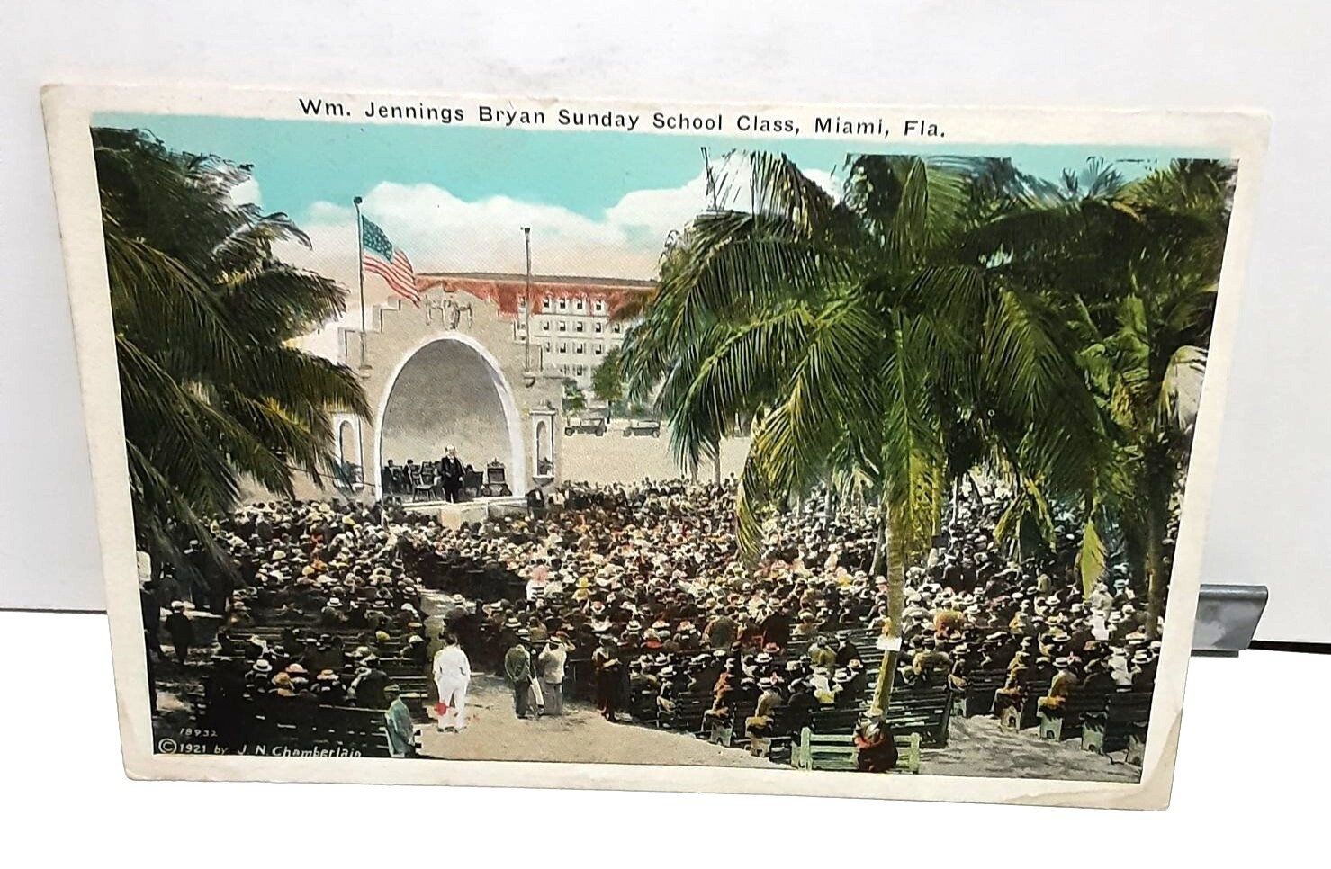 Vintage c 1920s Jennings Bryan Sunday School Class Miami Florida Postcard