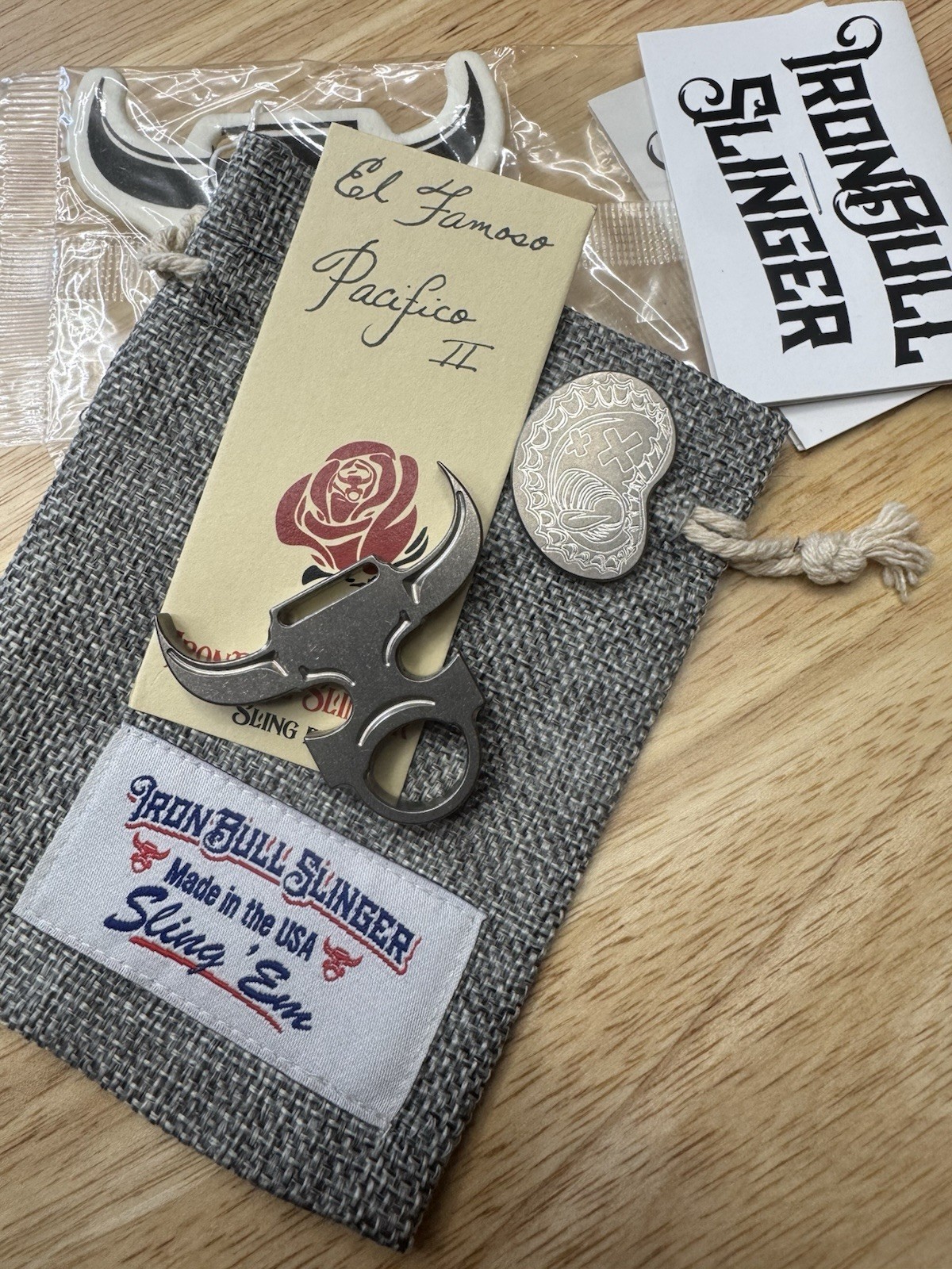 Iron Bull Slinger Ti Mini Slinger - Ti Coin - VHTF RARE pieces With Extras