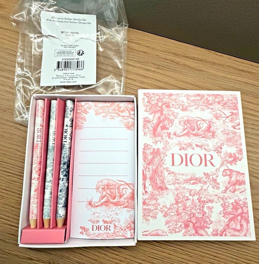 Dior Beauty Gift Pencil Set with Notepad  Stationery Set