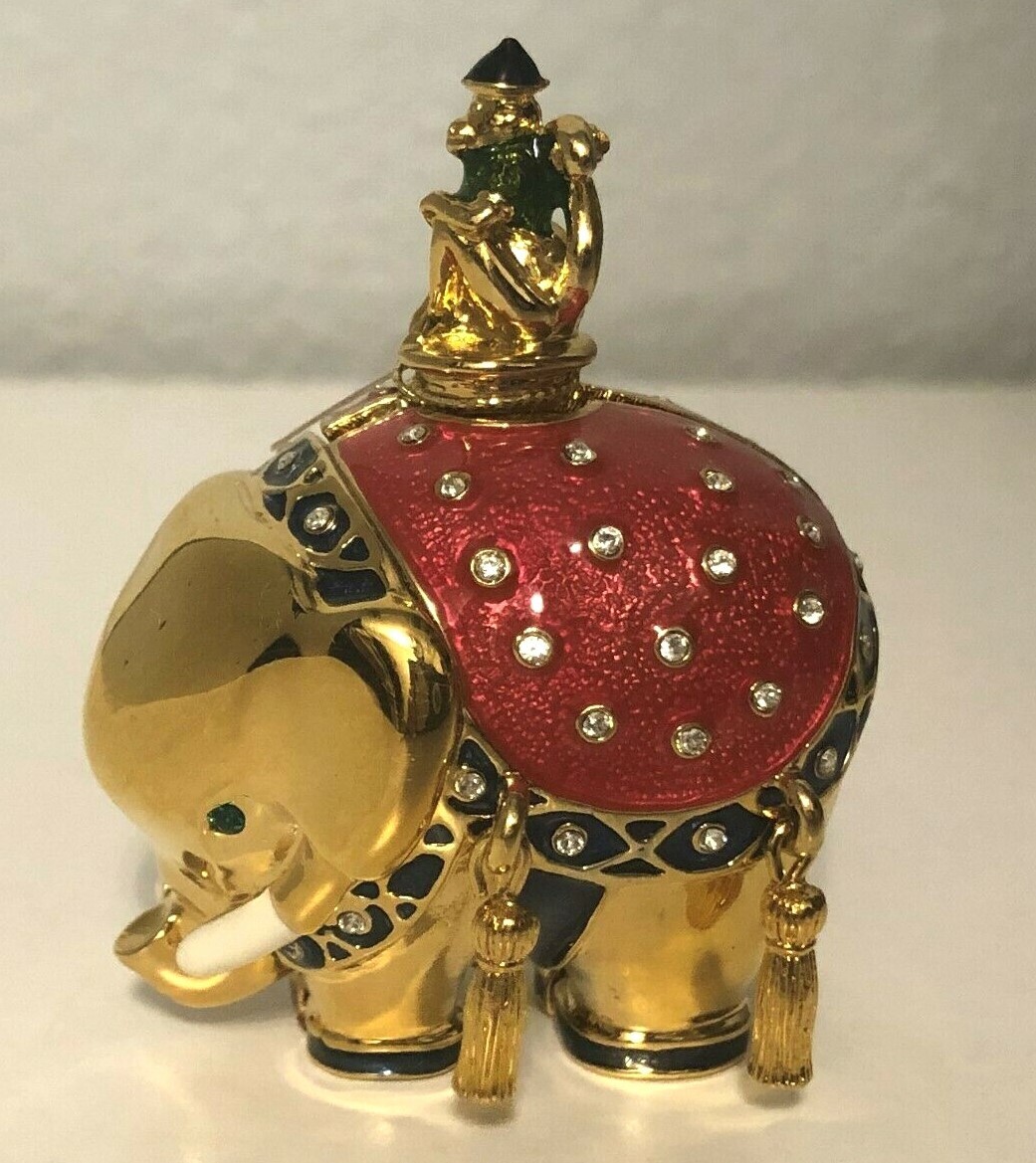 ESTEE LAUDER 2005 SOLID PERFUME BEJEWELED ELEPHANT - RARE - 1974 - 2 ESTEE LAUDER 2005 SOLID PERFUME BEJEWELED ELEPHANT - RARE - 1974 - 2