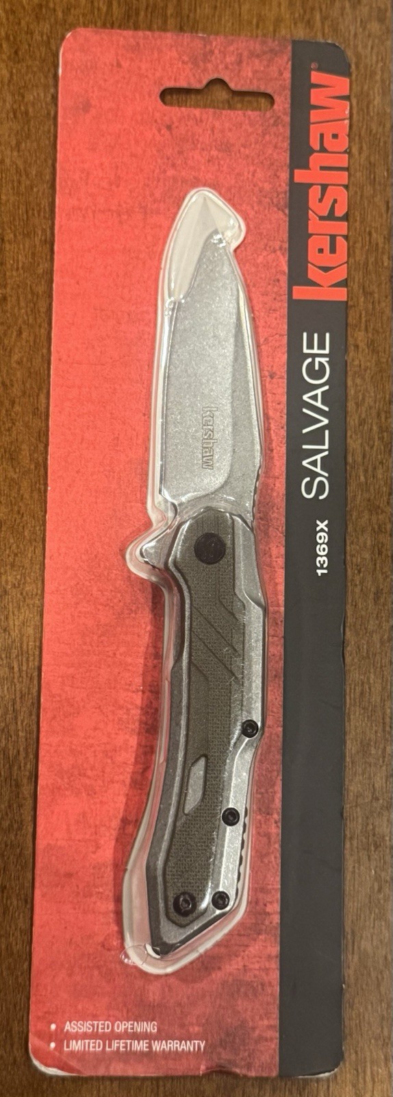 Kershaw Salvage Spring Assisted Opening 8Cr13MoV Blade EDC Folding Pocket Knife