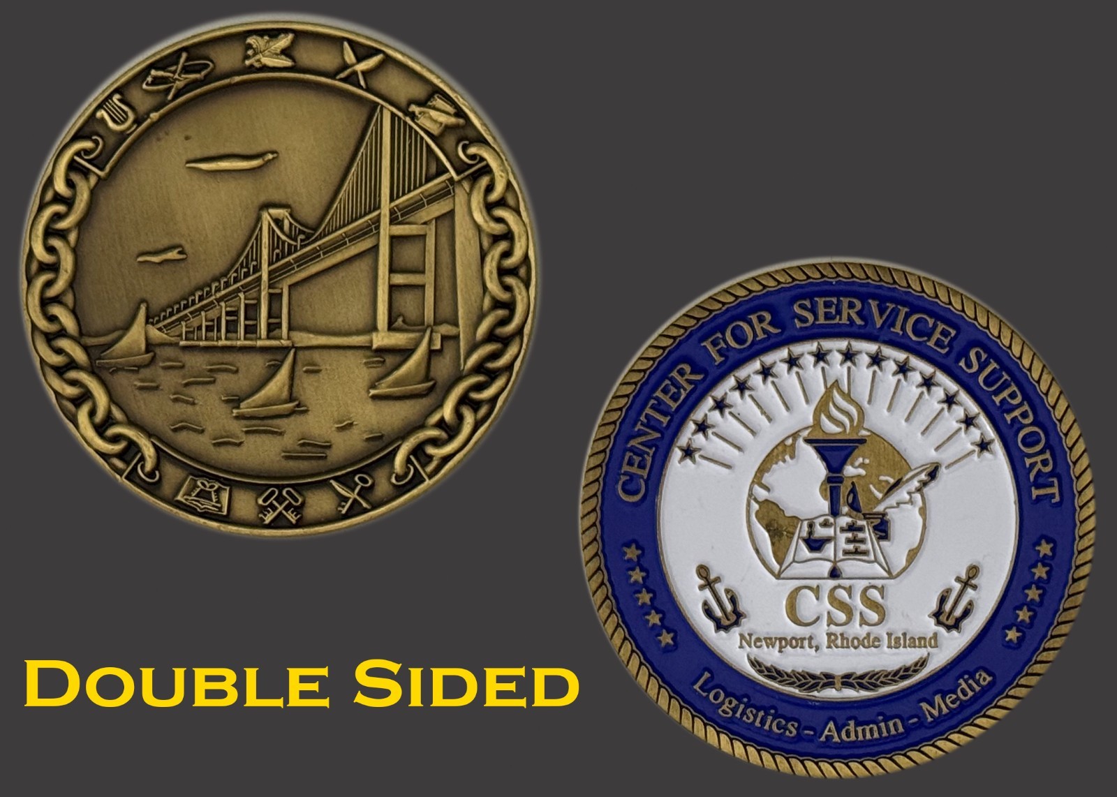CSS Newport RI Service Support Military Challenge Coin J#1 CSS Newport RI Service Support Military Challenge Coin J#1