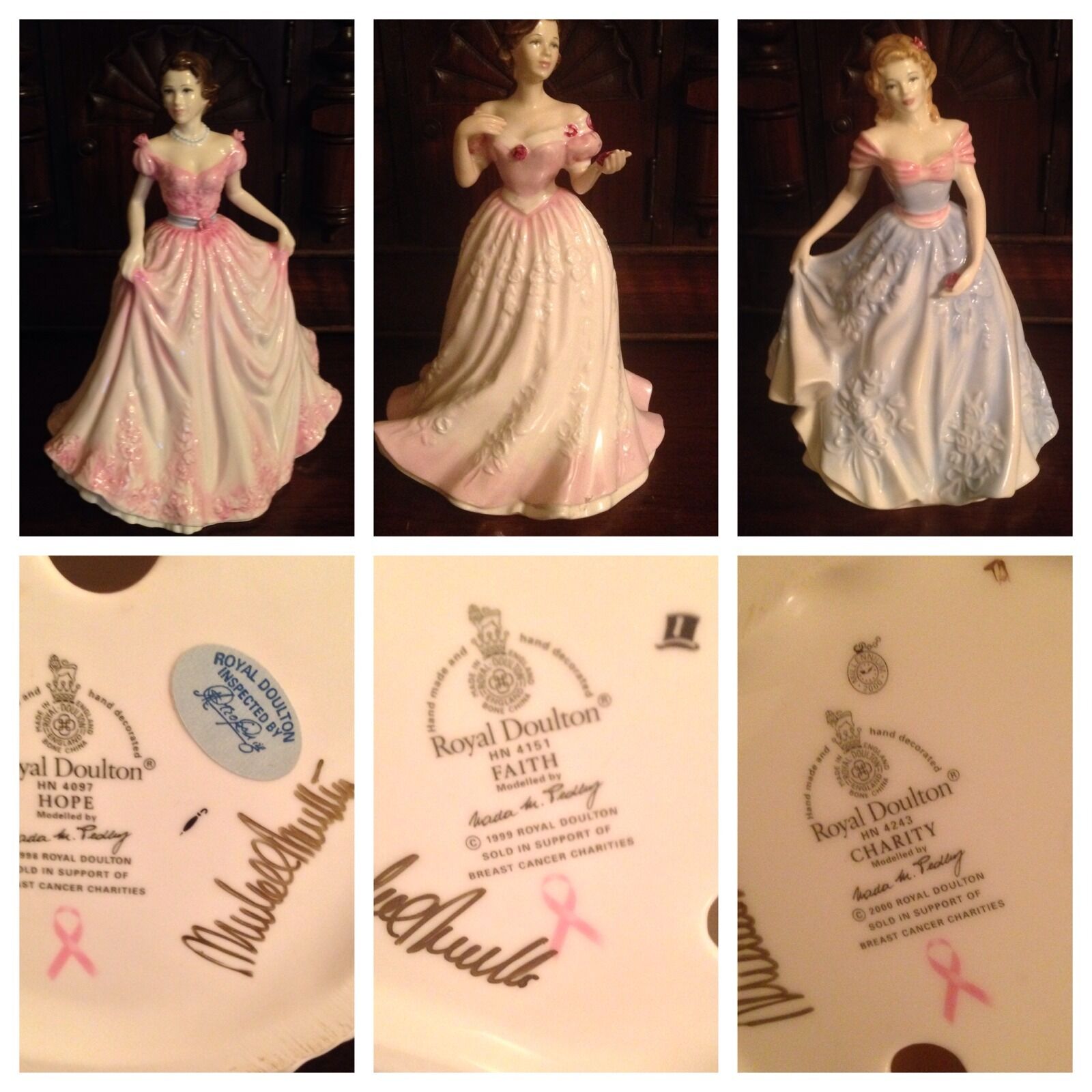 Royal Doulton Breast Cancer Porcelain Charity Collection signed by W. Dalton