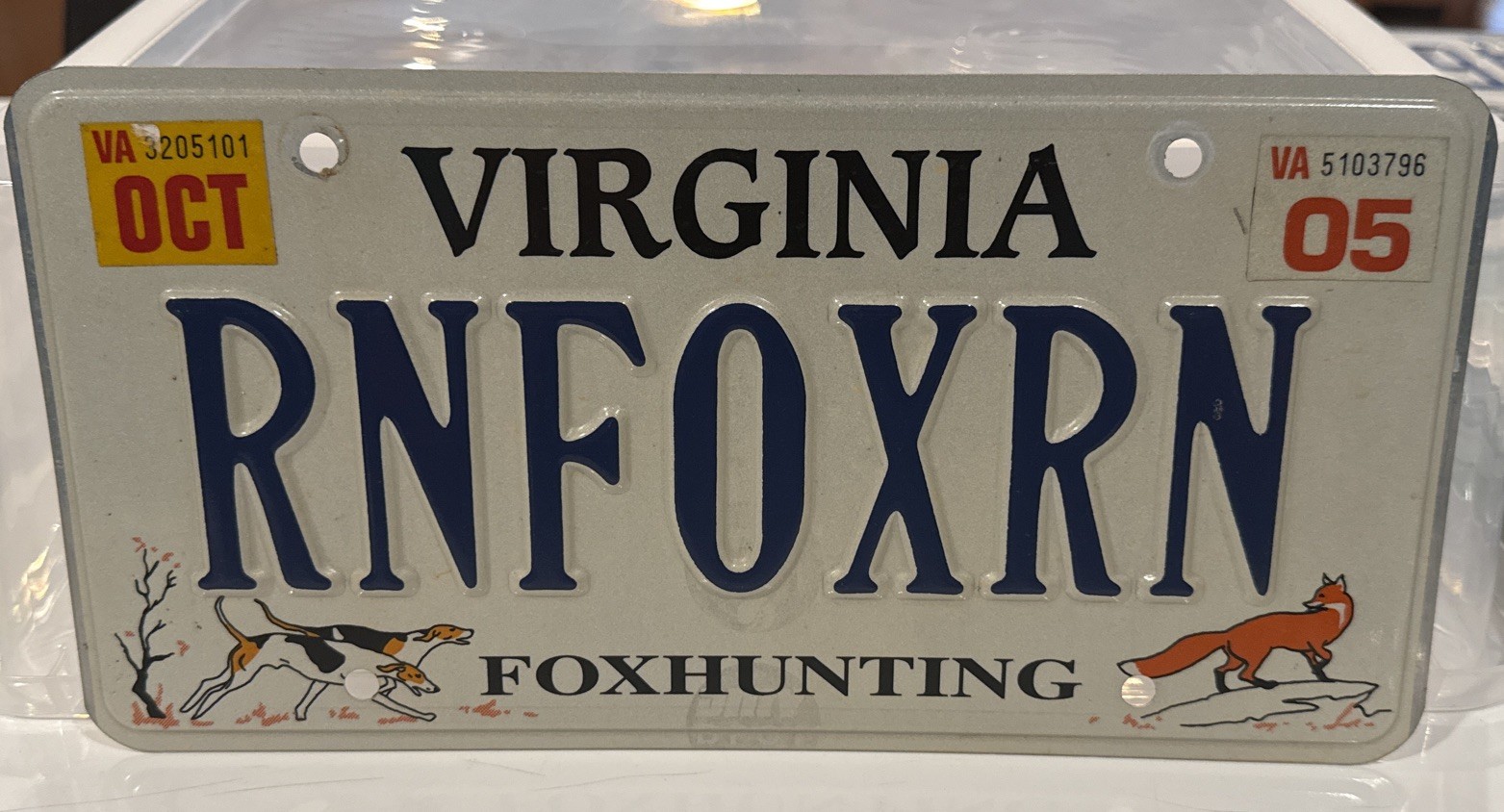 Exp. Va Personalized Vanity License Plate Run Fox Run Fox Hunting Man Cave Sign