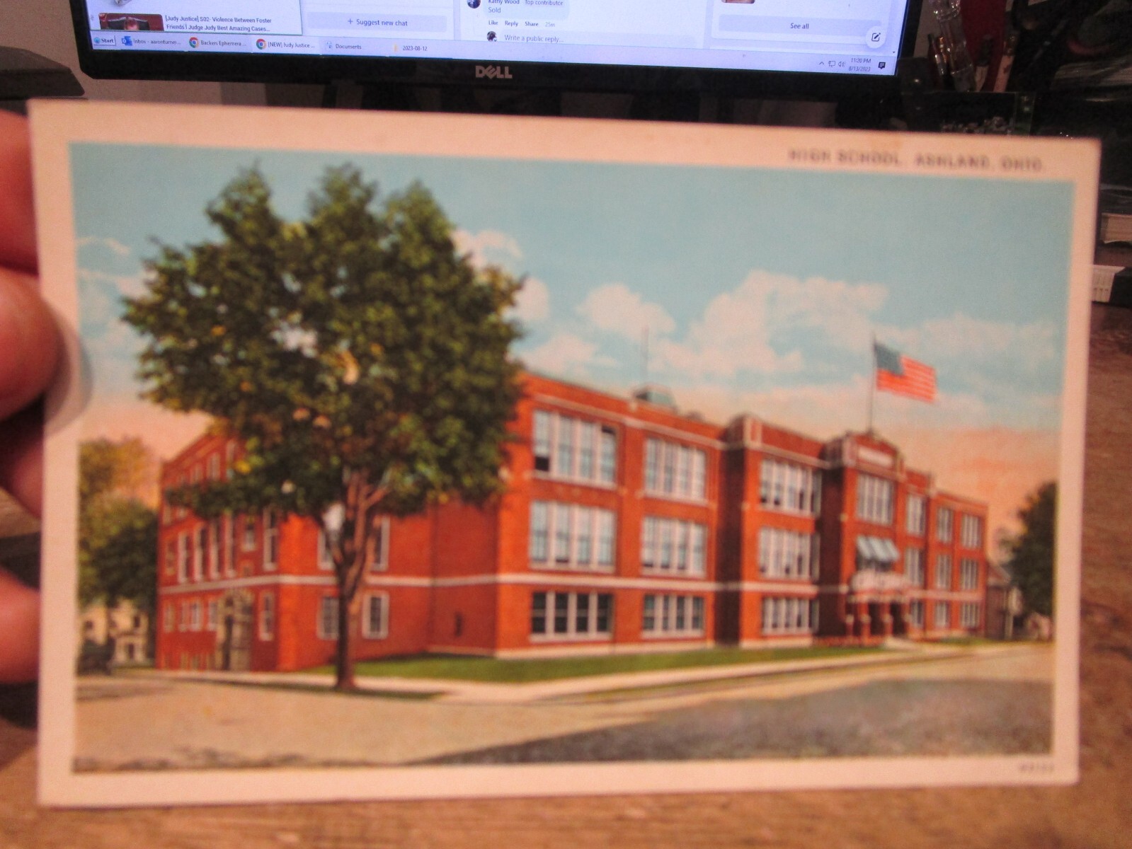 G6 Old ASHLAND OHIO Postcard Cottage Street High Middle School Sinfully Razed 2