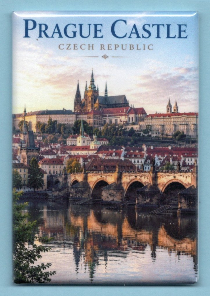 PRAGUE CASTLE *2X3 FRIDGE MAGNET* TRAVEL POSTER CZECH REPUBLIC FORTRESS SOUVENIR