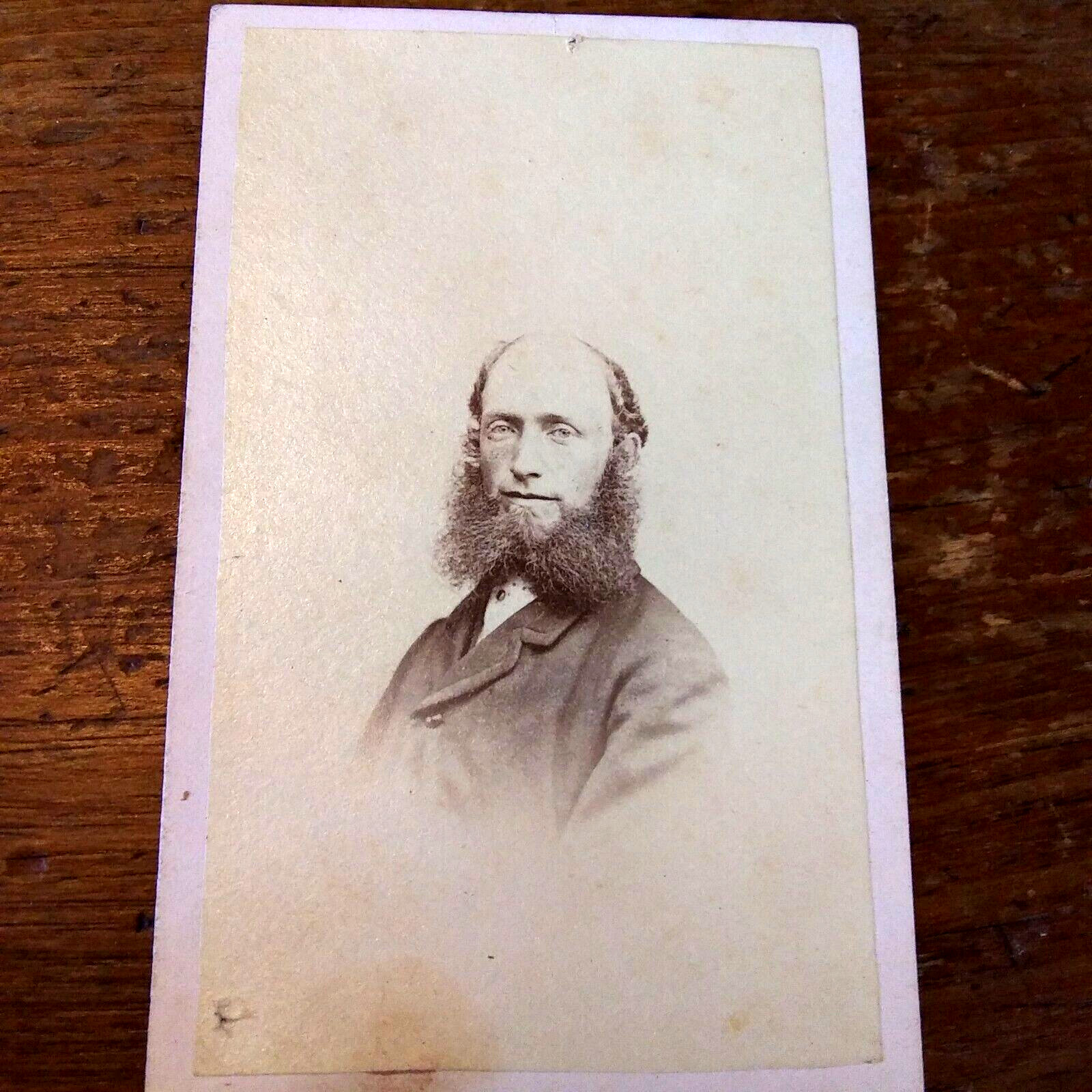 CVD of a gentleman with a beard. Pencil on back ID. Sr. Deblor, also bonus card