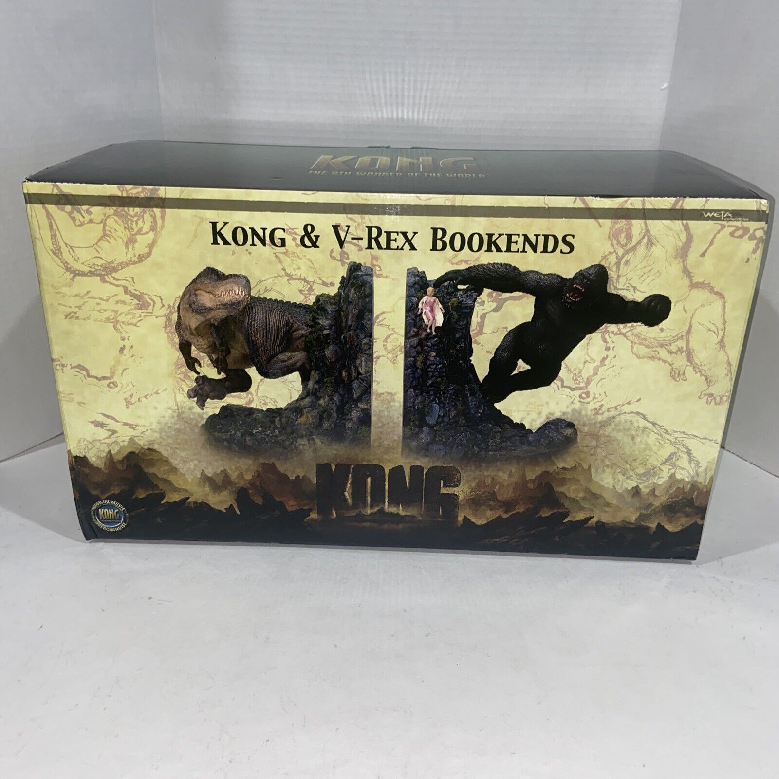 Weta V-Rex VS Kong Weta King Kong Book Ends Limited Edition 1690/2500