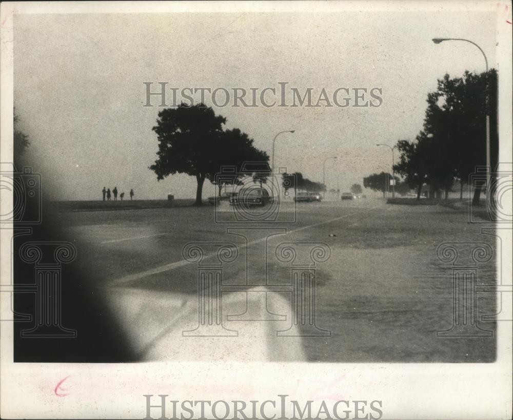 1969 Press Photo Flooded Streets During Hurricane Camille - noa00288