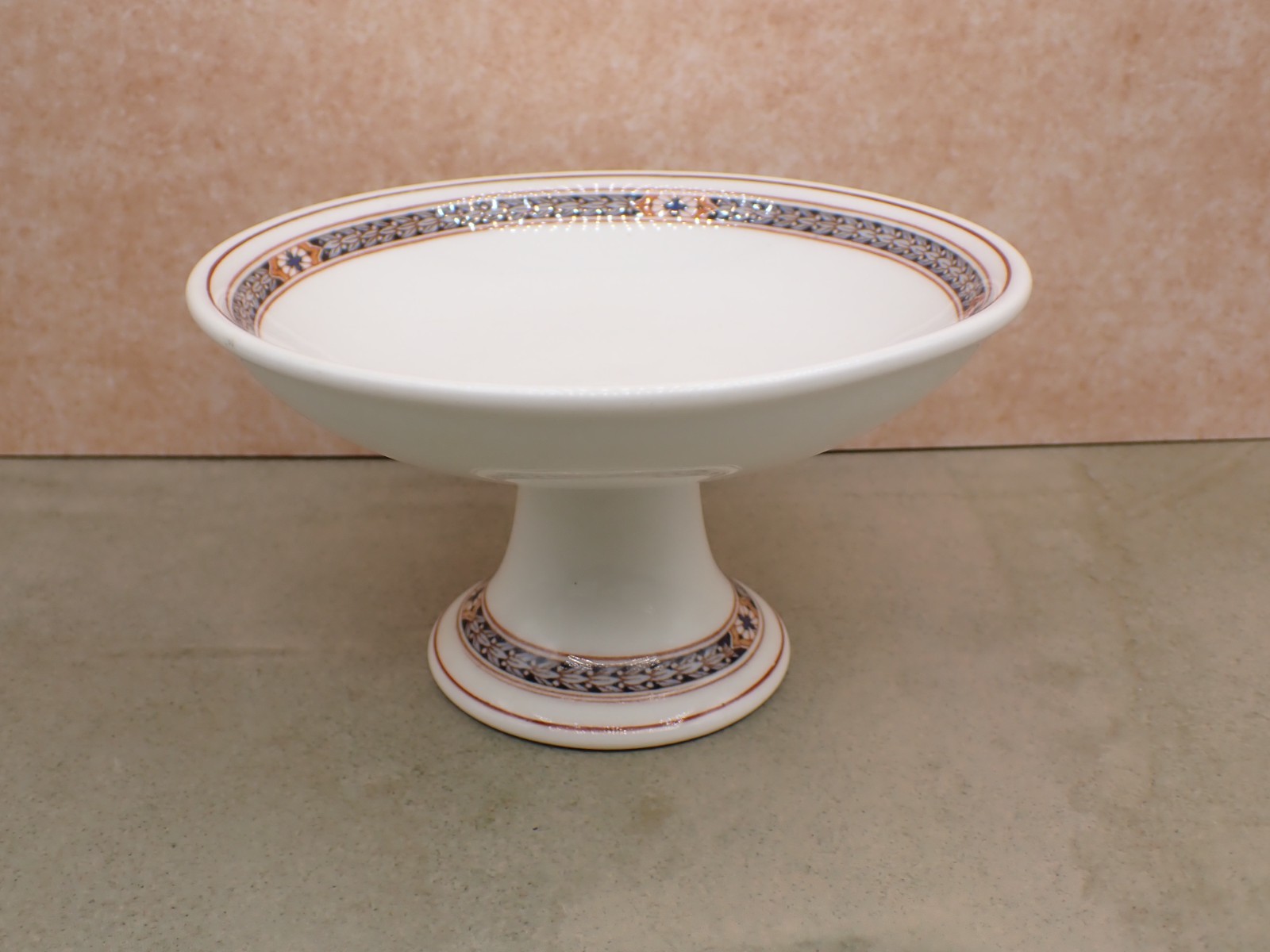 Vintage PRR Pennsylvania Railroad China Purple Laurel Pedestal Compote Scammell