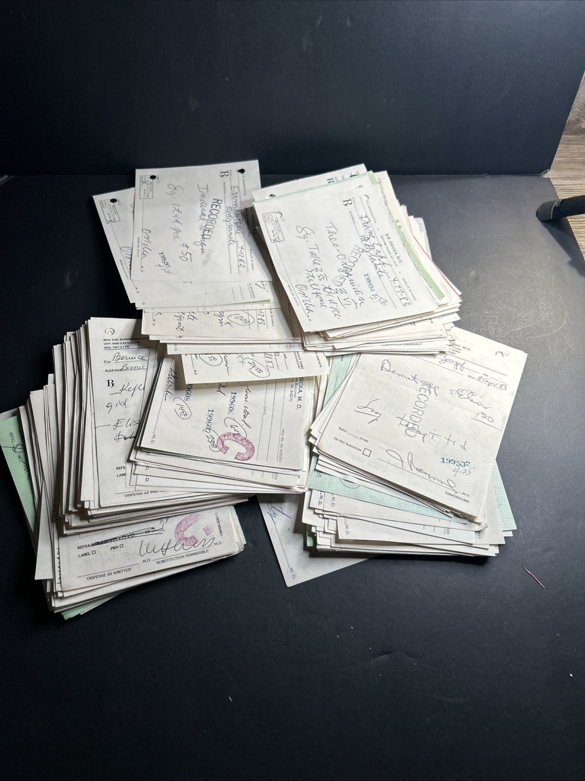 Group Of Over 200 Vintage Medical And Optometry Handwritten Prescription Group Of Over 200 Vintage Medical And Optometry Handwritten Prescription