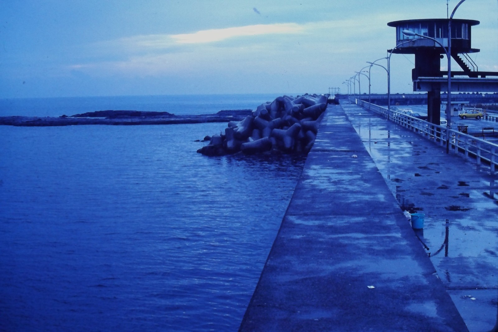 1978 Ektachrome 35mm Slide, Coastal Pier, Breakwater, Japan Seascape ocean 1978 Ektachrome 35mm Slide, Coastal Pier, Breakwater, Japan Seascape ocean