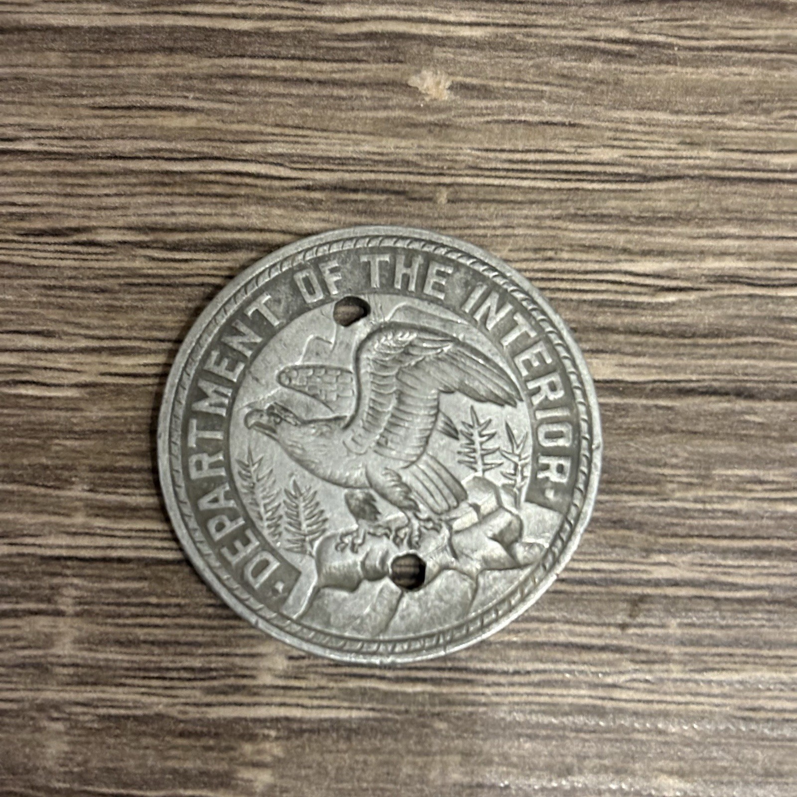 Rare 1920s United State Dept of the Interior #'d Aluminum Navajo Census Tag