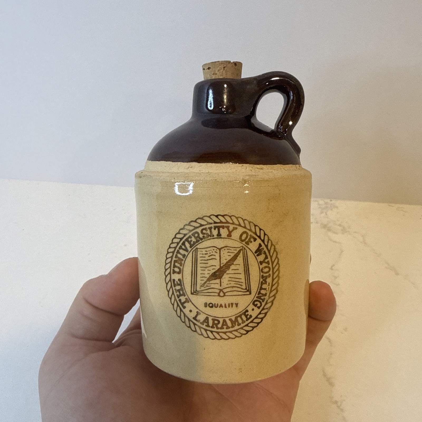 University Of Wyoming Whiskey Jug / Good Condition / Ships Fast