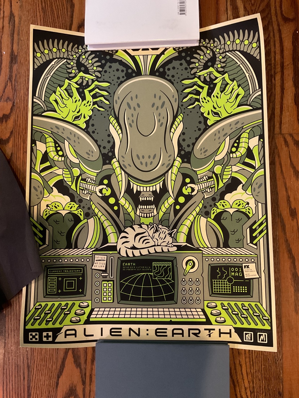 SDCC 2025 Alien Earth Exclusive Mondo Poster Nolan Fleming Variant No. 683/1755 SDCC 2025 Alien Earth Exclusive Mondo Poster Nolan Fleming Variant No. 683/1755
