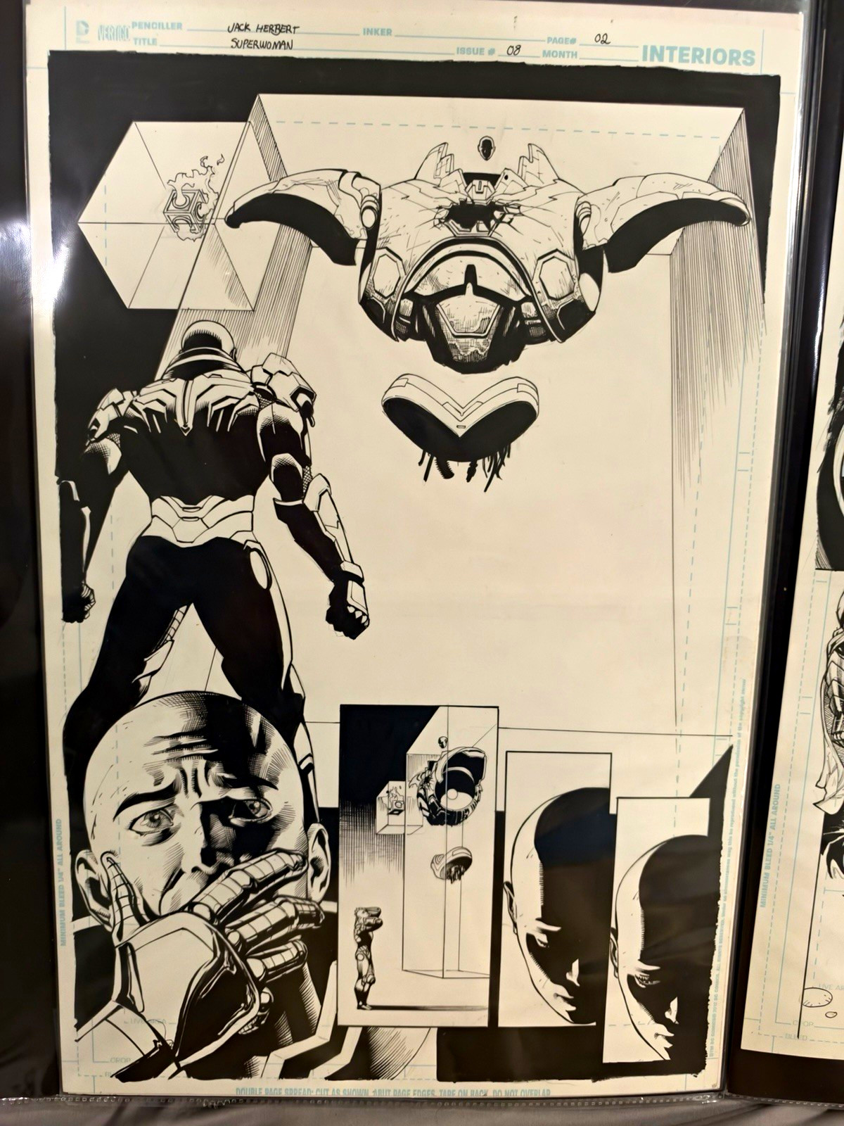 DC Superwoman #8 Page 2 11x17 Lex Luthor Original Comic Art by Jack Herbert
