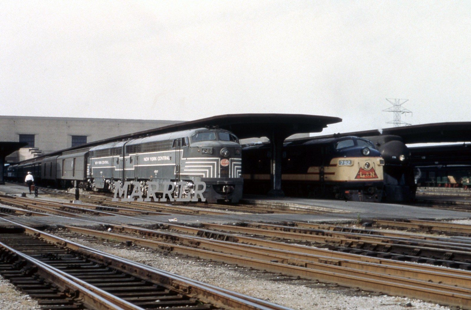 RR Photo-NEW YORK CENTRAL NYC 4507 CPA24-5 at Cincinnati Oh 8/8/1956 RR Photo-NEW YORK CENTRAL NYC 4507 CPA24-5 at Cincinnati Oh 8/8/1956