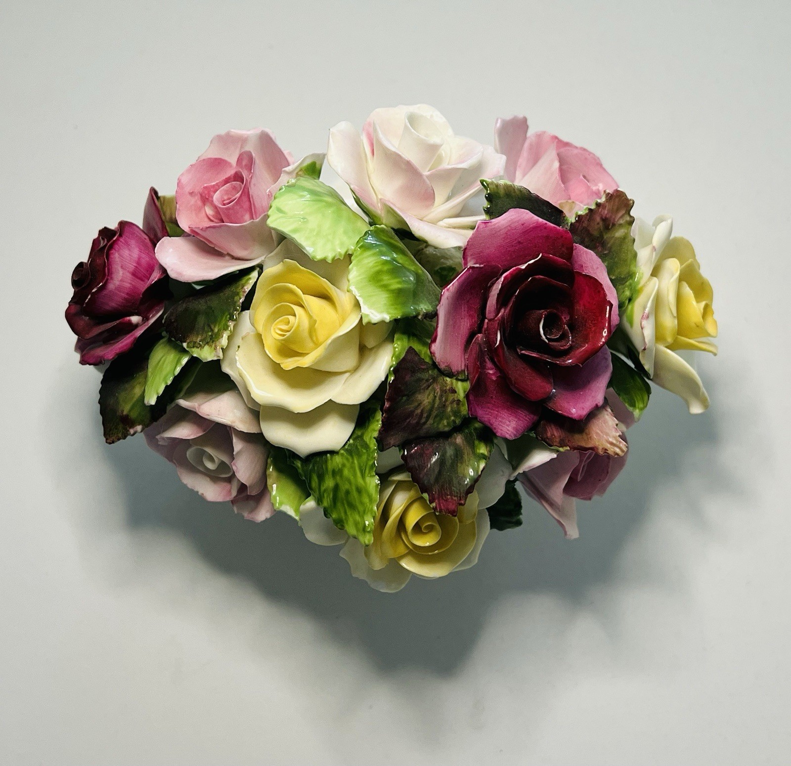 Vtg Royal Adderley Made In England Mixed Floral Bouquet Bowl - Bone China (Read)