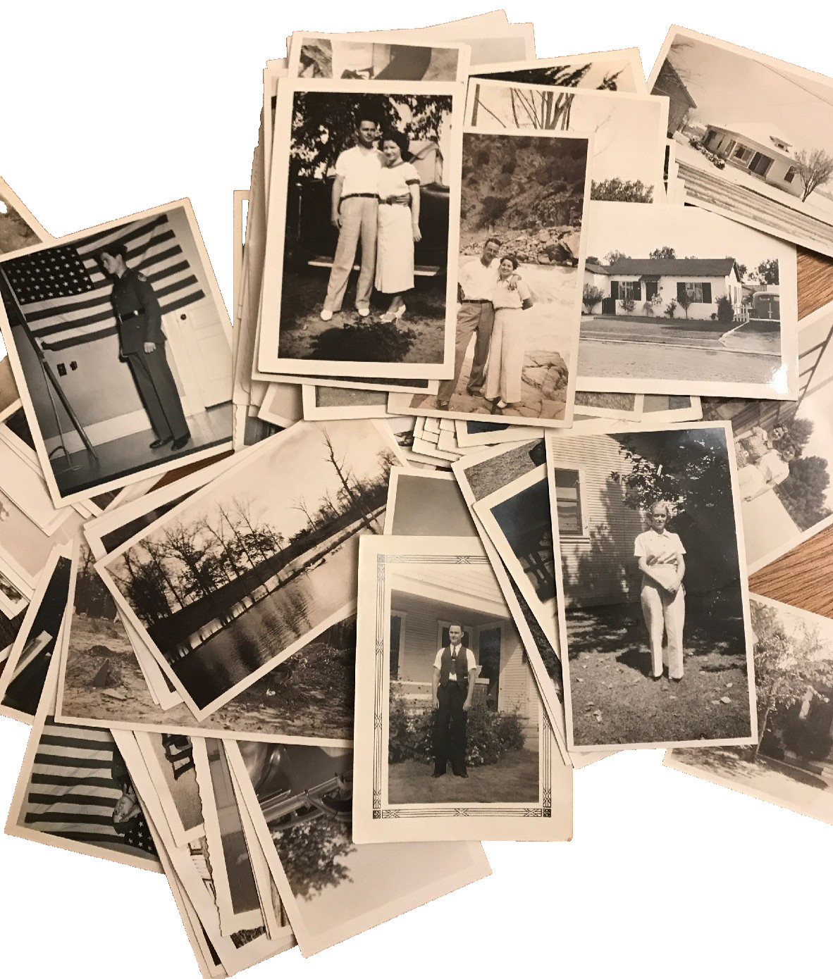 Lot 90+ 1930s Photographs Adult Bakersfield Kern County Cars Military JK1