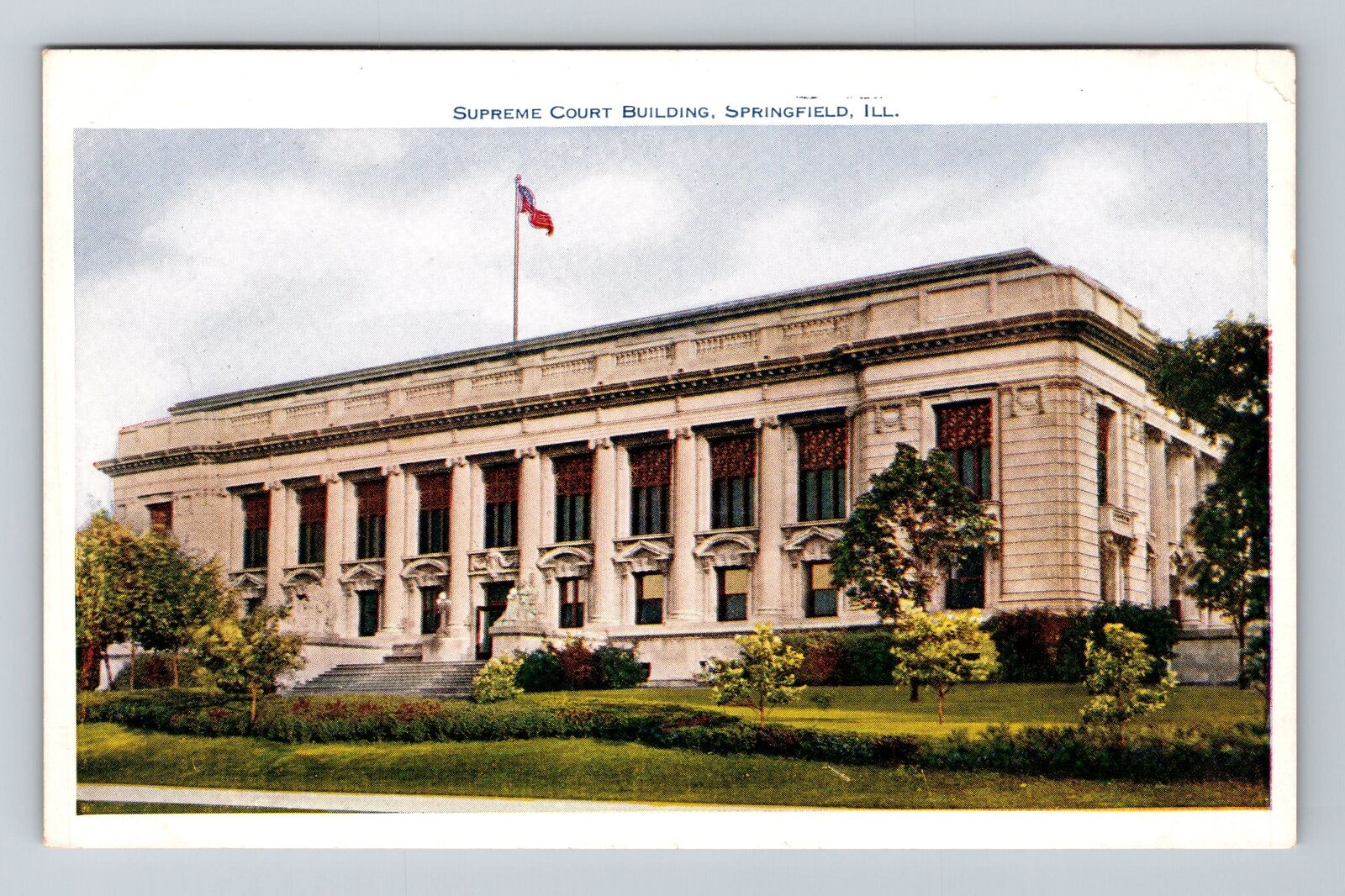 Springfield IL-Illinois, Supreme Court Building Vintage Souvenir Postcard