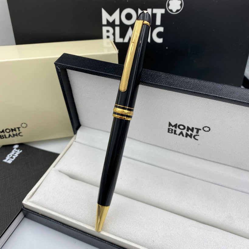 Montblanc Meisterstück 164 Black Gold Ballpoint Pen Authentic New Gift Box