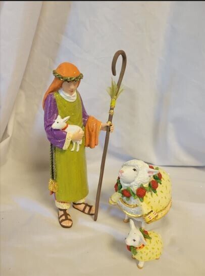 Patience Brewster by MacKenzie-Childs Shepherd & Sheep Figures Nativity set