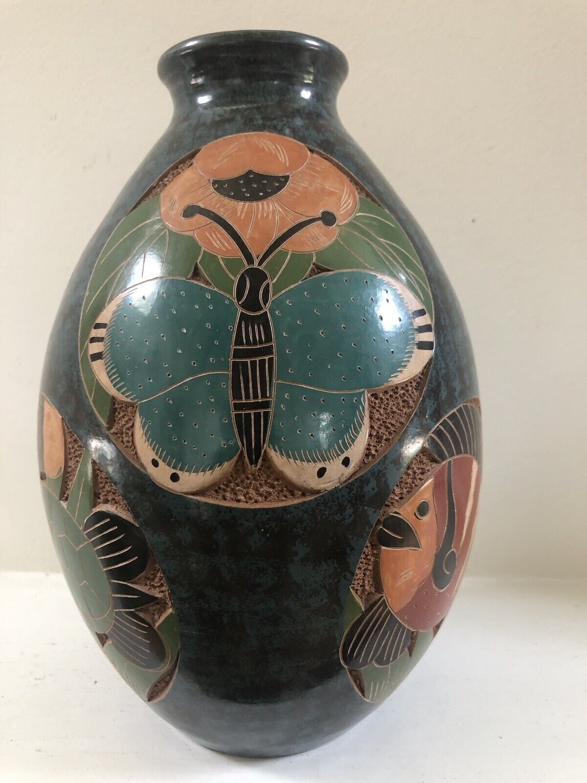 Mundo Handmade Nicaraguan Pottery - Turtle, Butterfly & Turtle