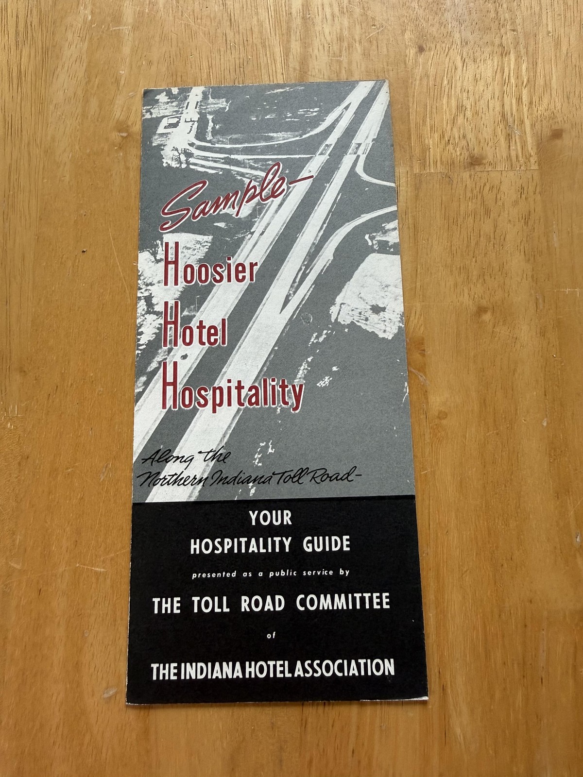 Vintage Hoosier Hotel Hospitality Indiana Toll Road Travel Brochure Map USA