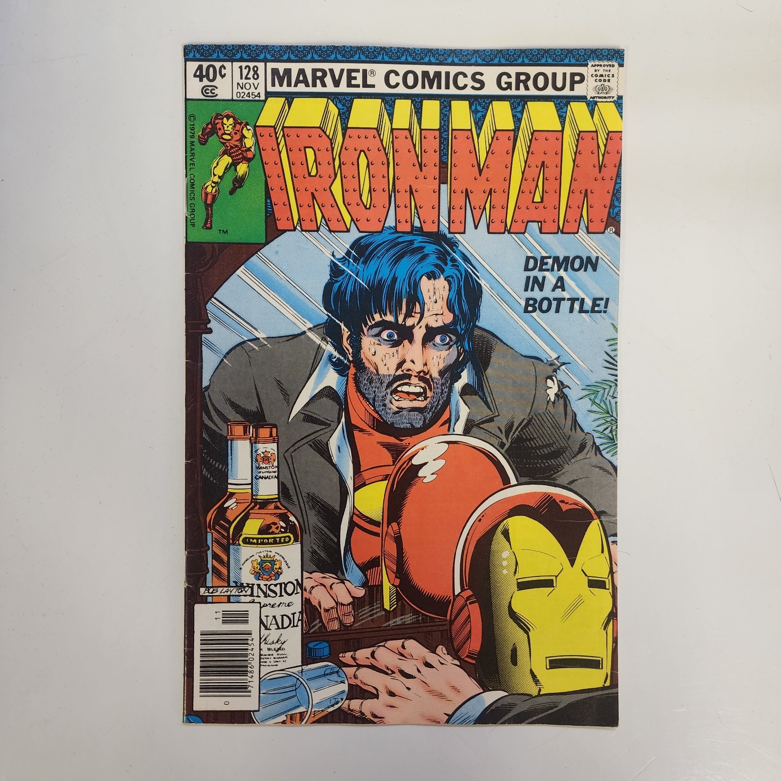 Iron Man #128 Newsstand (Marvel Comics November 1979) - Demon in a Bottle VF-