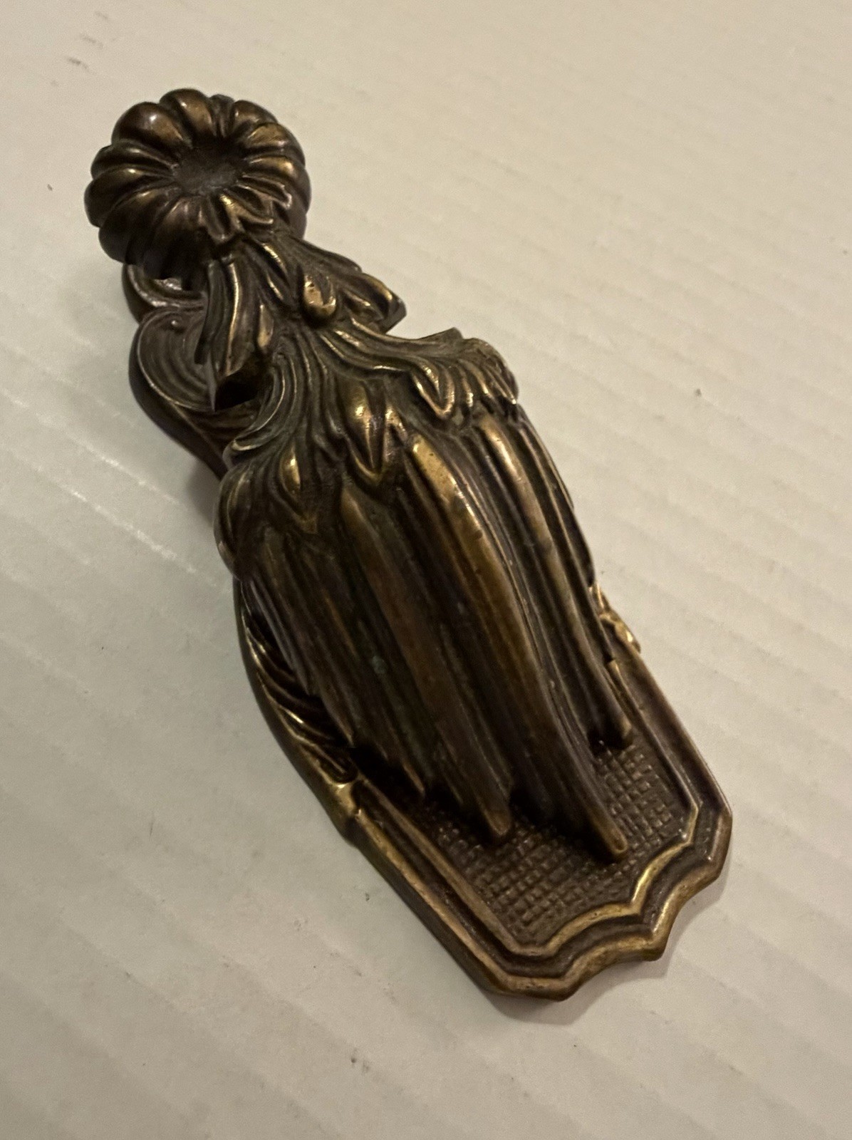 Antique 19th Century Merry Phipson & Parker 1845 Brass Letter Paper Clip Holder