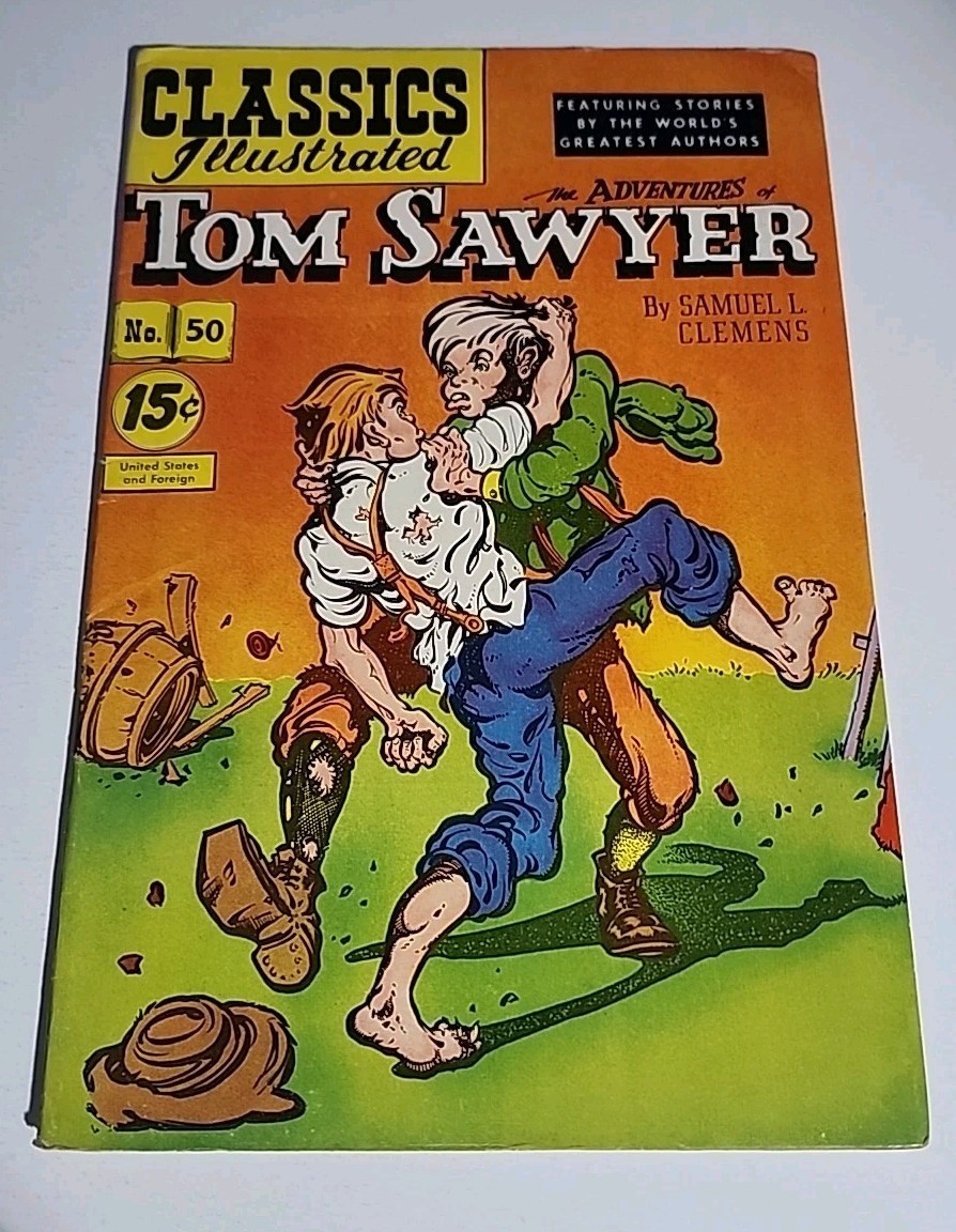 1948 CLASSICS ILLUSTRATED #50 THE ADVENTURES OF TOM SAWYER TWAIN COMIC BOOK