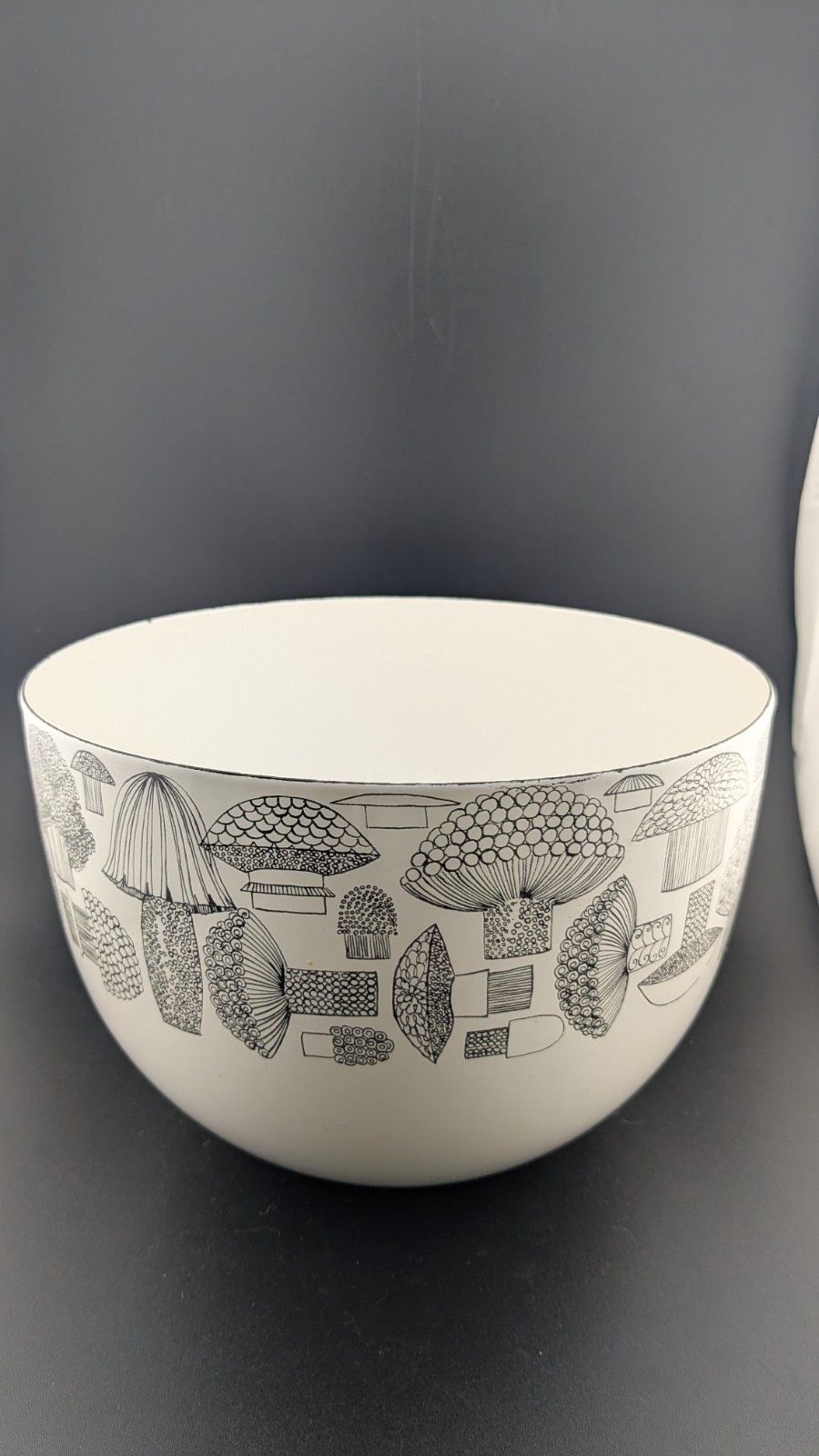 KAJ  FRANCK  Arabia Enamel Mushroom Bowl Finel Arabia Finland Mid century modern