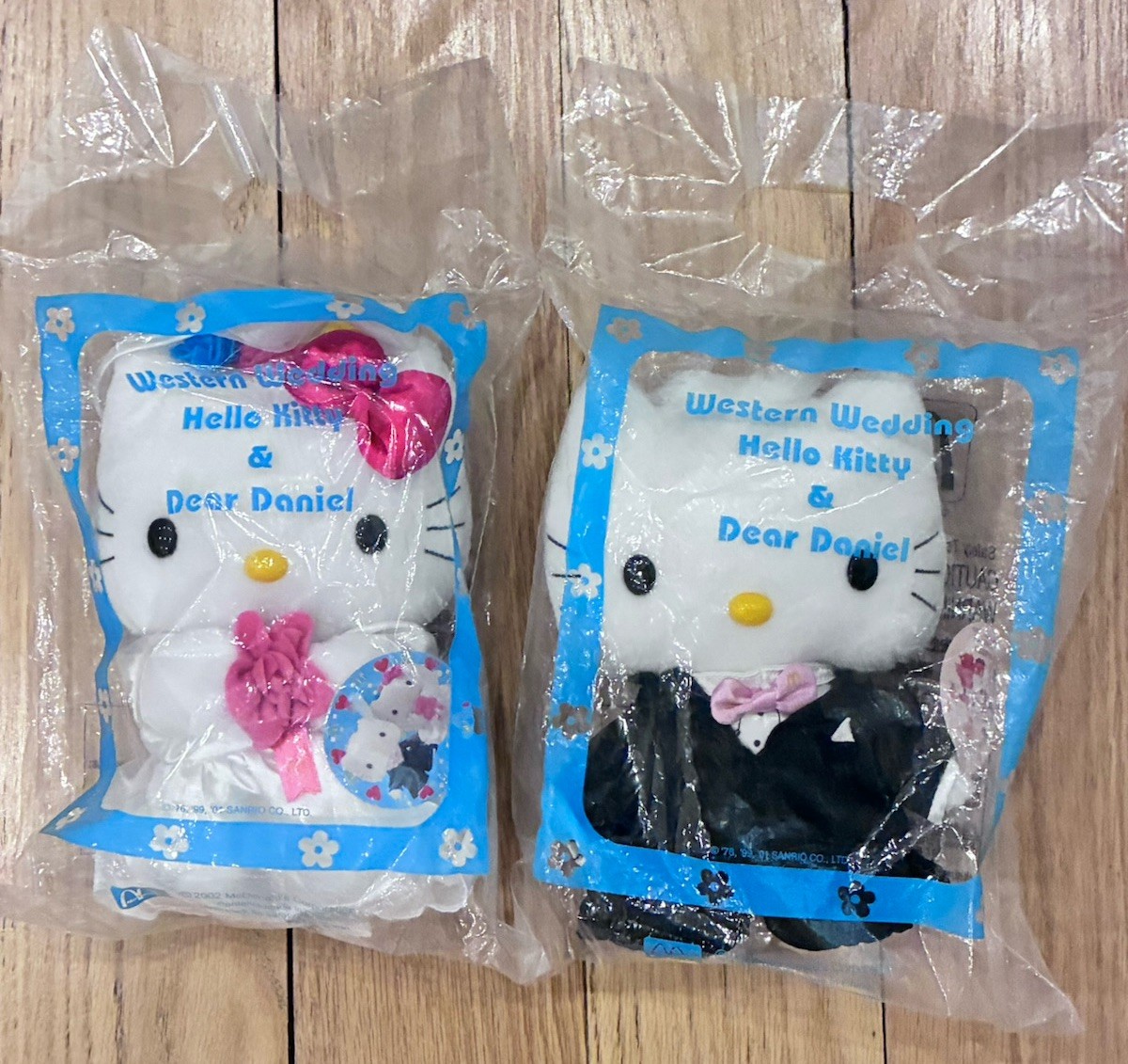Sanrio 2000 McDonald\'s Hello Kitty & Dear Daniel Western Wedding 9” Plushie Set Sanrio 2000 McDonald\'s Hello Kitty & Dear Daniel Western Wedding 9” Plushie Set