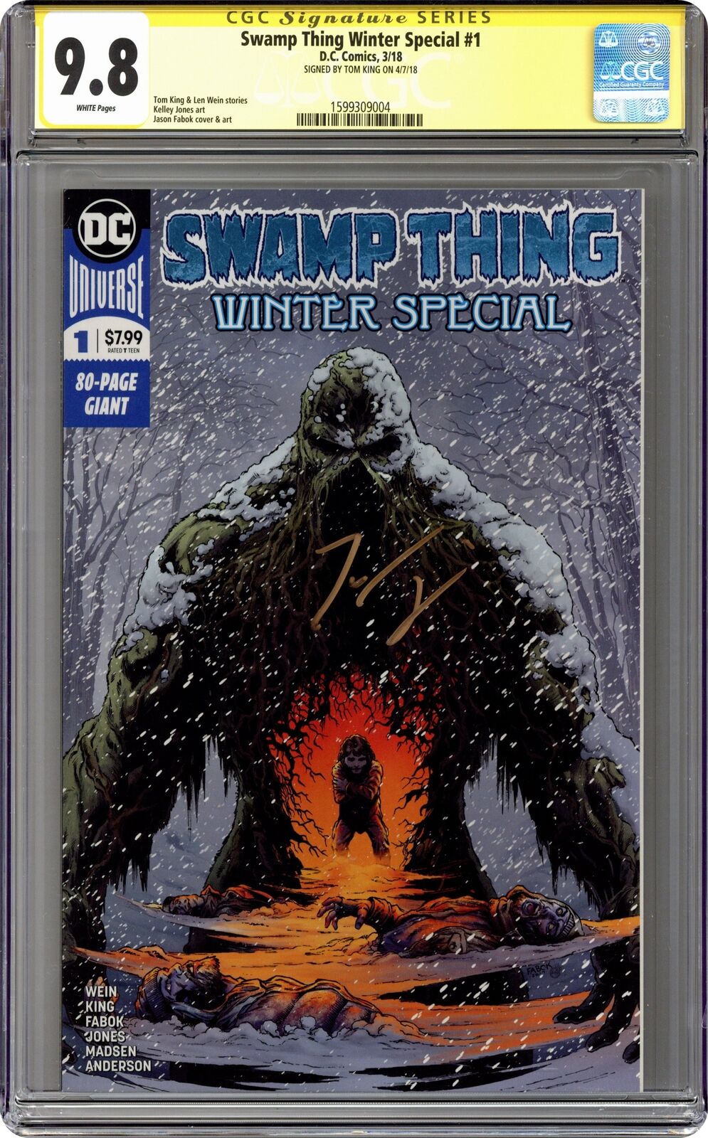 Swamp Thing Winter Special 1A Fabok CGC 9.8 SS King 2018 1599309004