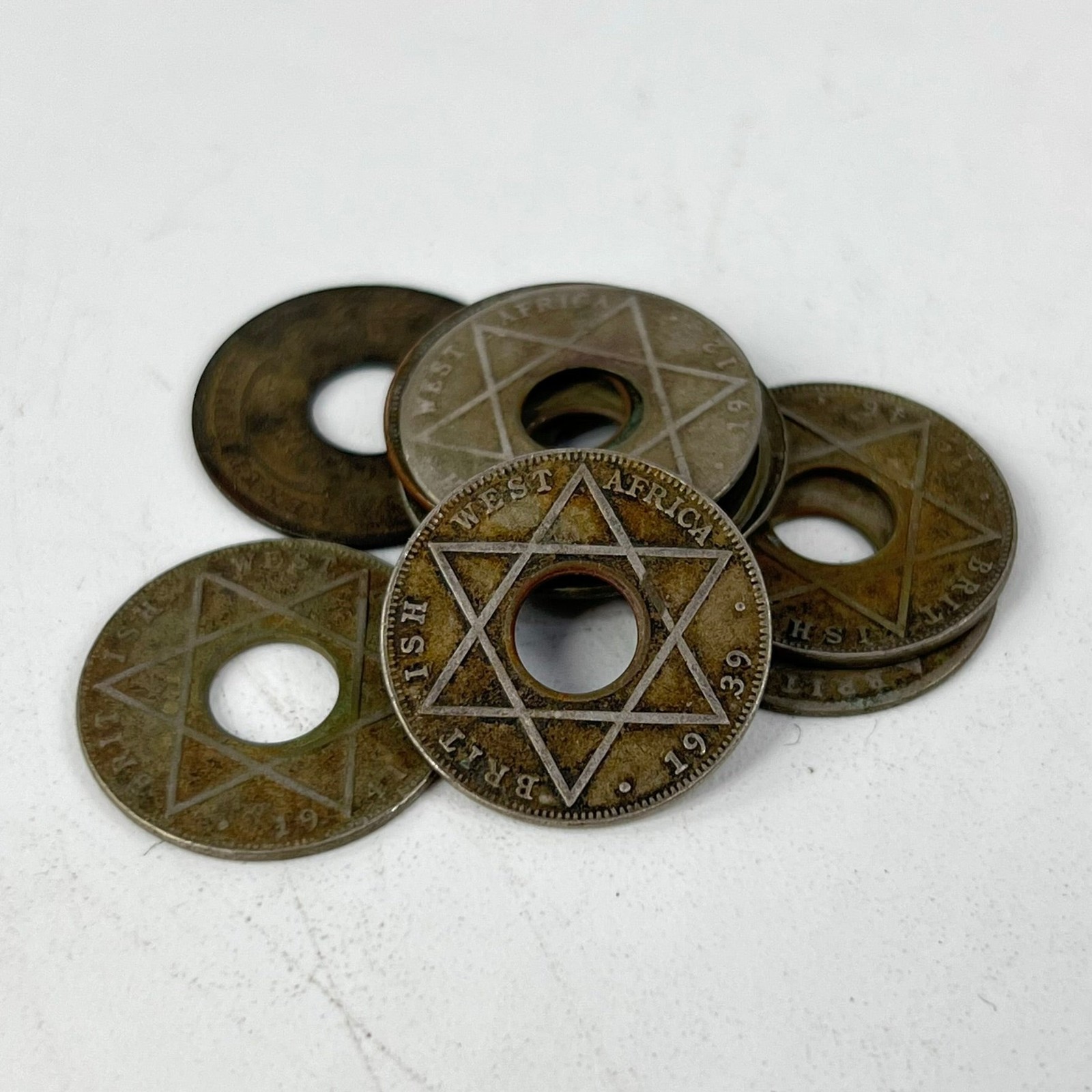 10 British West African Coins Nigeria
