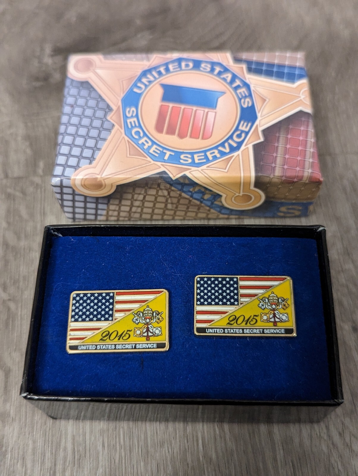 Ultra Rare US Secret Service Pope Protection Detail Cufflinks 2015