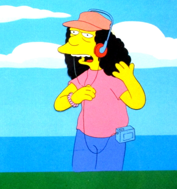 1992 SIMPSONS OTTO FOX ORIGINAL PRODUCTION CEL Bart bus driver walkman headphone 1992 SIMPSONS OTTO FOX ORIGINAL PRODUCTION CEL Bart bus driver walkman headphone