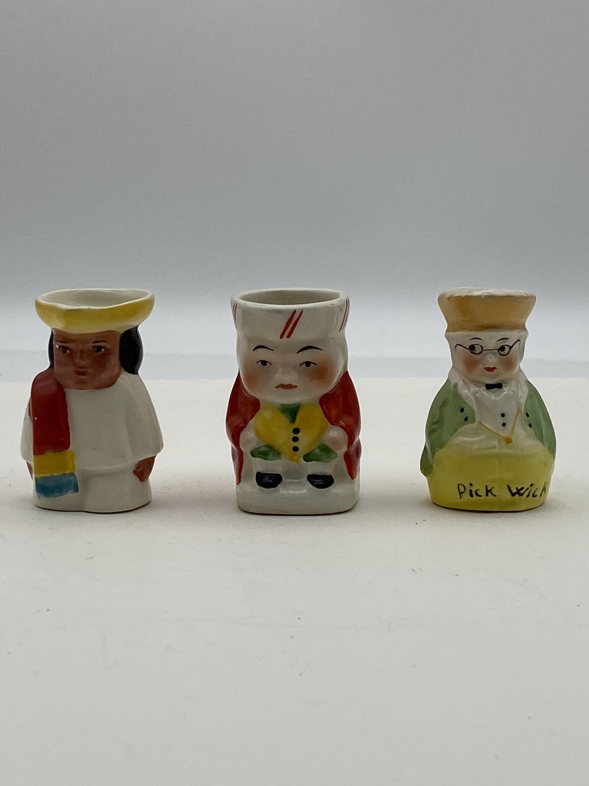 Three Vintage Minature Toby Mug Pitcher - Czechosolvia