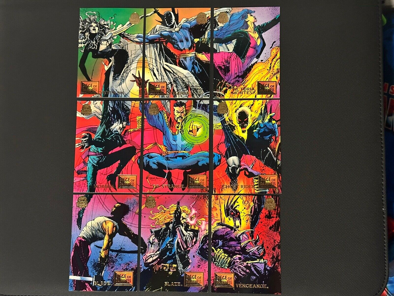 siege of darkness 1994 marvel cards #37-45