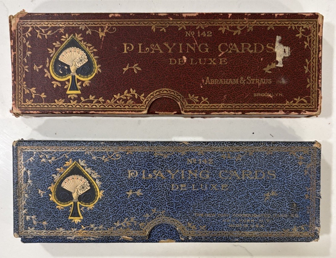 Abraham Strauss & New York Consolidated Card Co De Luxe 142 Playing Cards 1920s