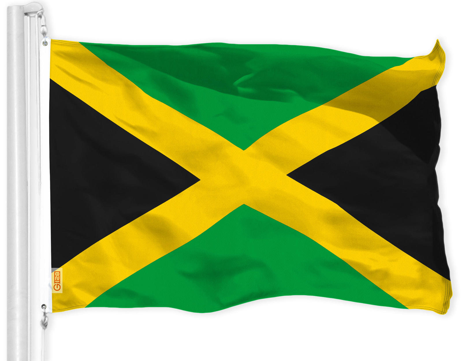 Jamaica Jamaican Flag 3x5 FT Printed 150D Polyester By G128 Jamaica Jamaican Flag 3x5 FT Printed 150D Polyester By G128
