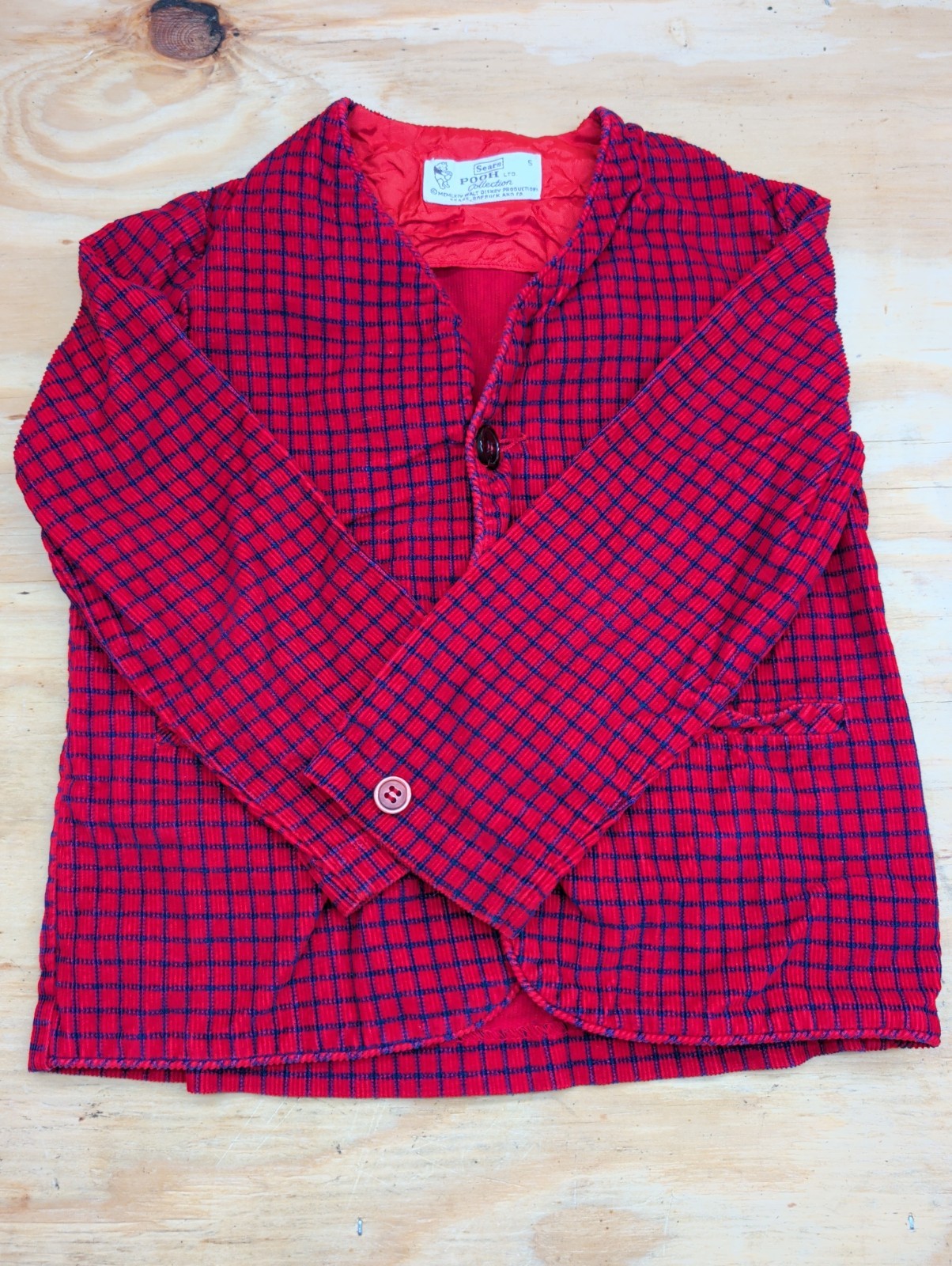 Disney Vintage Sears  Pooh Collection Ltd. Plaid Jacket Unisex 5T